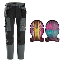 Snickers 6218 AllroundWork Stretch Trousers + 9128 Kneepads Bundle